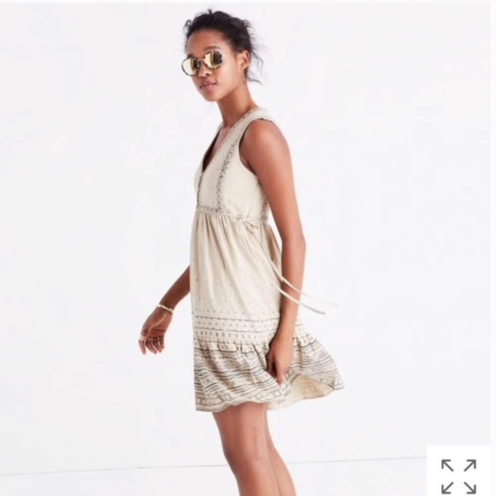 Madewell Quilted side-tie Dress in Moroccan Desert - Picture 2 of 12